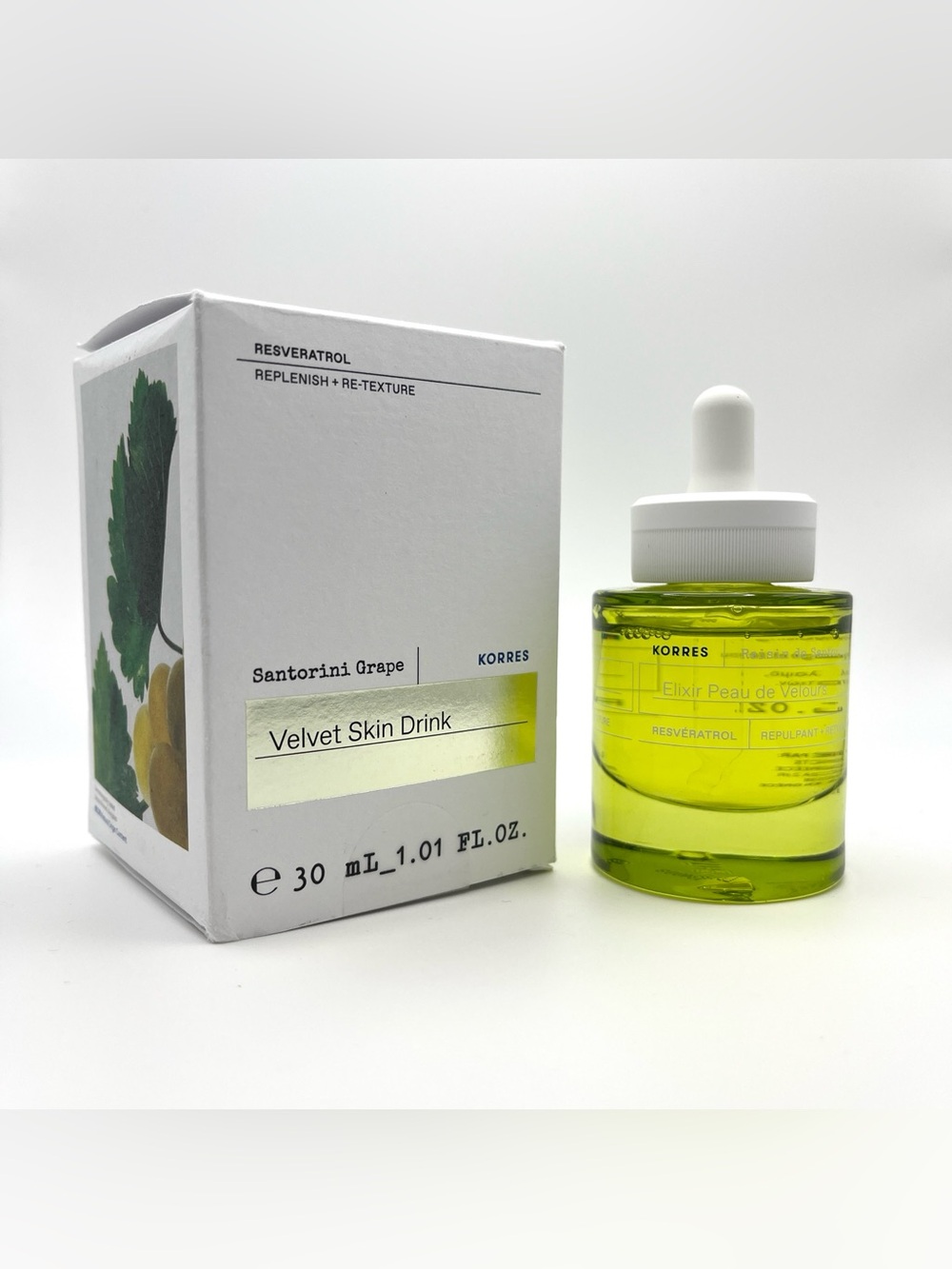 KORRES Santorini Grape Velvet Skin Drink - Resveratrol Dry Face Oil Serum